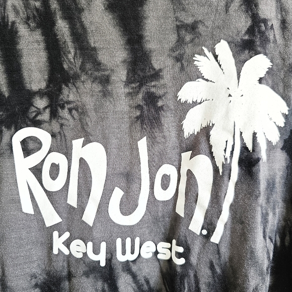 Ron Jon Surf Shop Tye Dye Front Gray Black, Knot Sleeveless Tank Women's Size XL - Picture 5 of 11